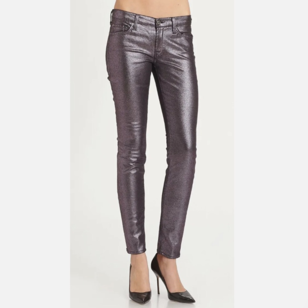 Metallic Purple Women's Pants
